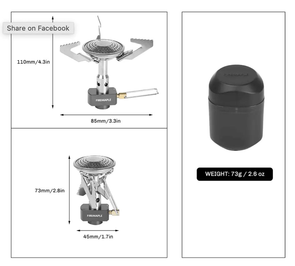 FIRE MAPLE Buzz Backpacking Gas Stove