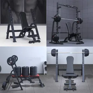 Fitness Chair Dumbbell Bench Adjustable Weight Bench Folding Weight Table Multi-Function Barbell Bed Bench Press Squat Rack Home Dumbbell Bench Fitness Chair Fitness Equipment