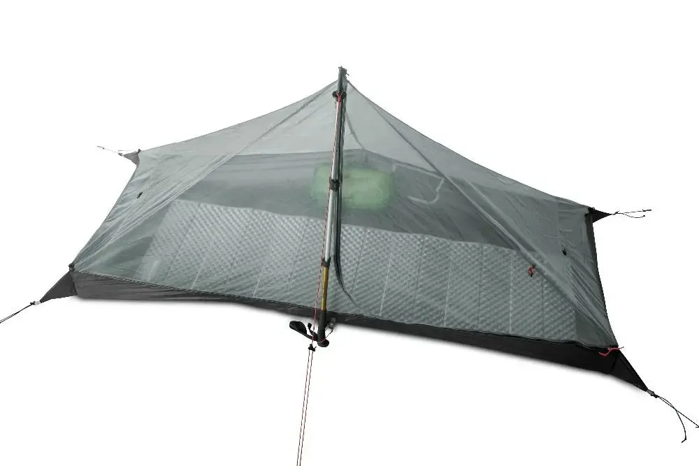 FLAME'S CREED Lanshan 1 Person Oudoor Ultralight Camping Tent Single Man 3 Season Professional 15D Silnylon Rodless Tent
