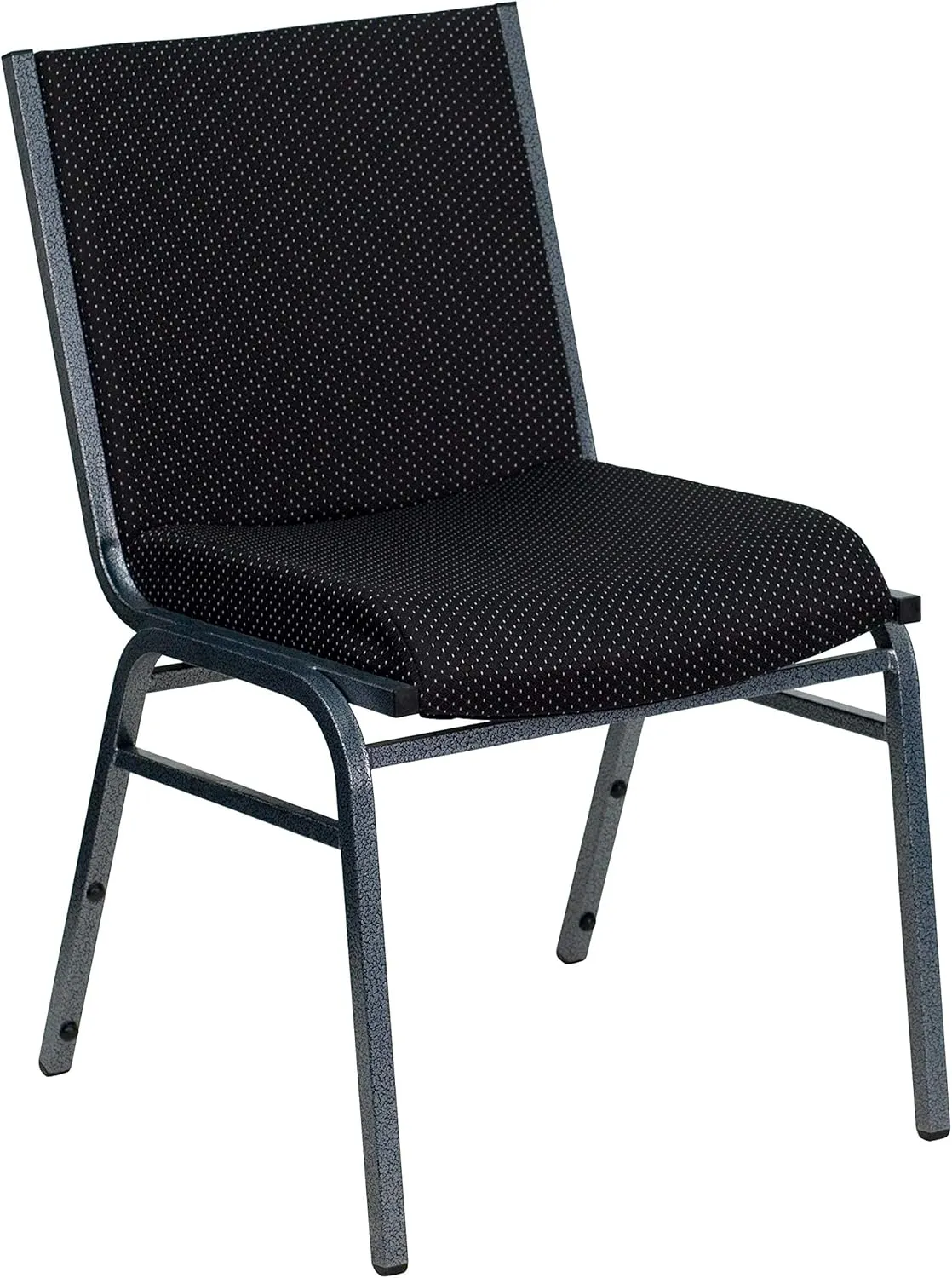 Flash Furniture 4 Pack HERCULES Series Heavy Duty Black Dot Fabric Stack Chair
