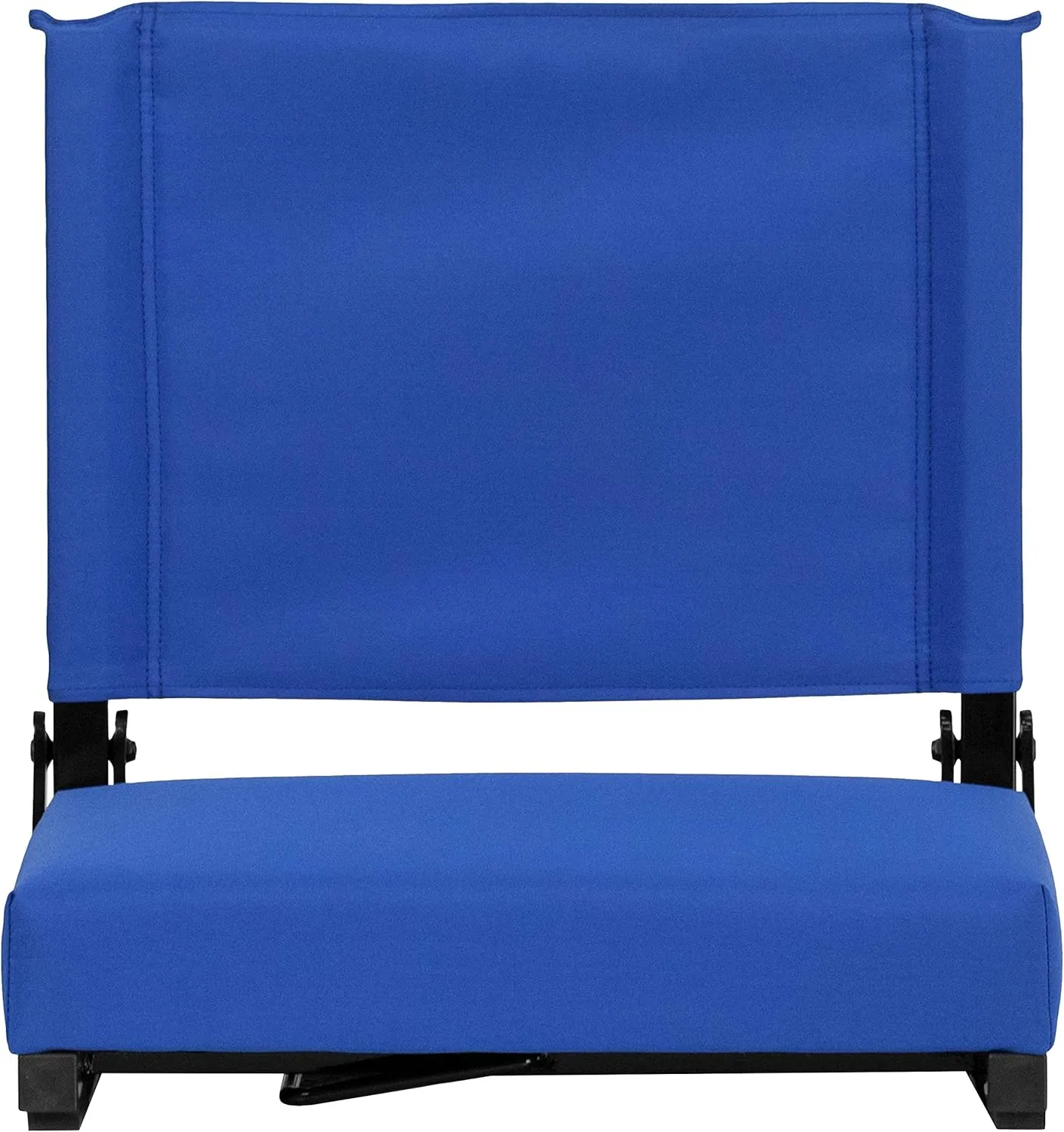 Flash Furniture Grandstand Portable Stadium Seats for Bleachers or Benches, Folding Padded Stadium Chairs with Handle, Pack of 2, 500 lb. Weight Capacity, Blue
