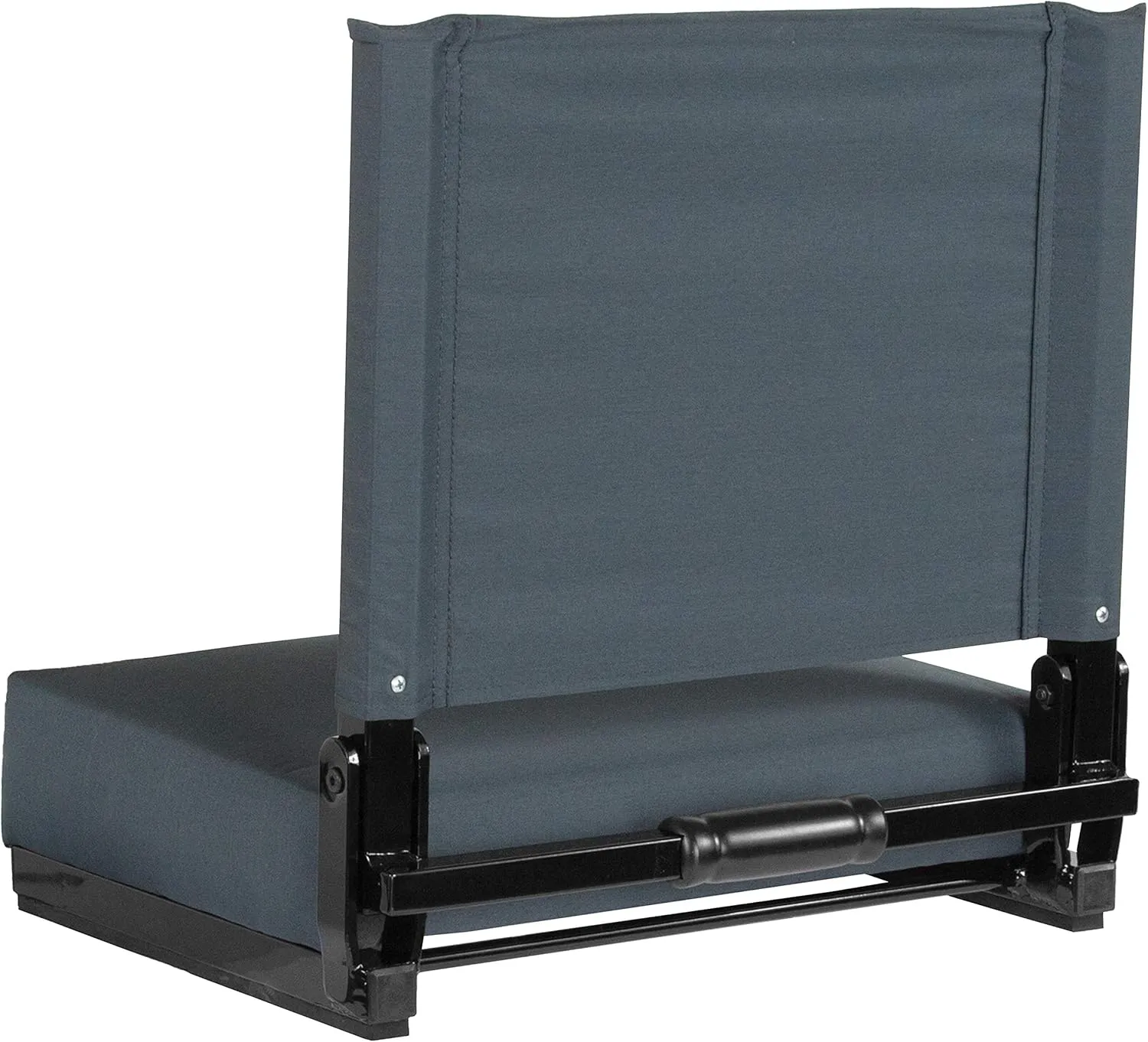 Flash Furniture Grandstand Portable Stadium Seats for Bleachers or Benches, Folding Padded Stadium Chairs with Handle, Pack of 2, 500 lb. Weight Capacity, Dark Blue