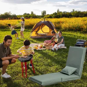 Foldable Portable Chair with Fourteen-Position Adjustable Recliner, Lightweight for Outdoor Travel, Picnic, BBQ, Black