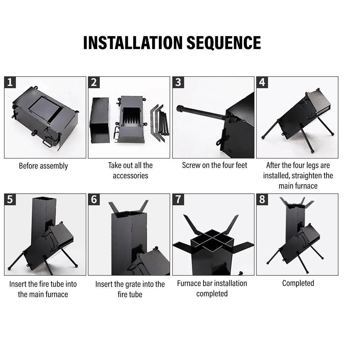 Foldable Portable Titanium BBQ Grill - Stainless Steel Outdoor Cooker
