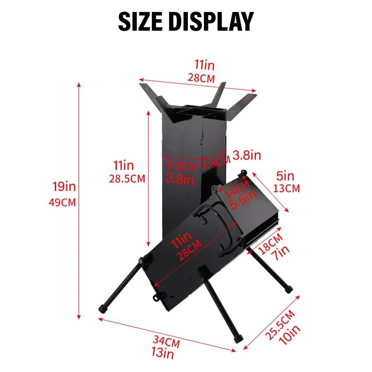 Foldable Portable Titanium BBQ Grill - Stainless Steel Outdoor Cooker