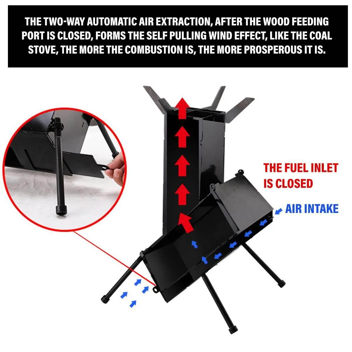 Foldable Portable Titanium BBQ Grill - Stainless Steel Outdoor Cooker