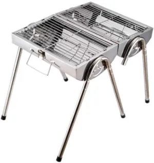 Folded Portable Charcoal BBQ Grill Outdoor Barbecue Charcoal Stainless Steel Kebab Grill Folding Grill Portable Grill for Camping