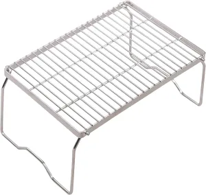 Folding Campfire Grill 304 Stainless Steel Grate, Heavy Duty Portable Camping Grill with Legs Carrying Bag (Color : Large)