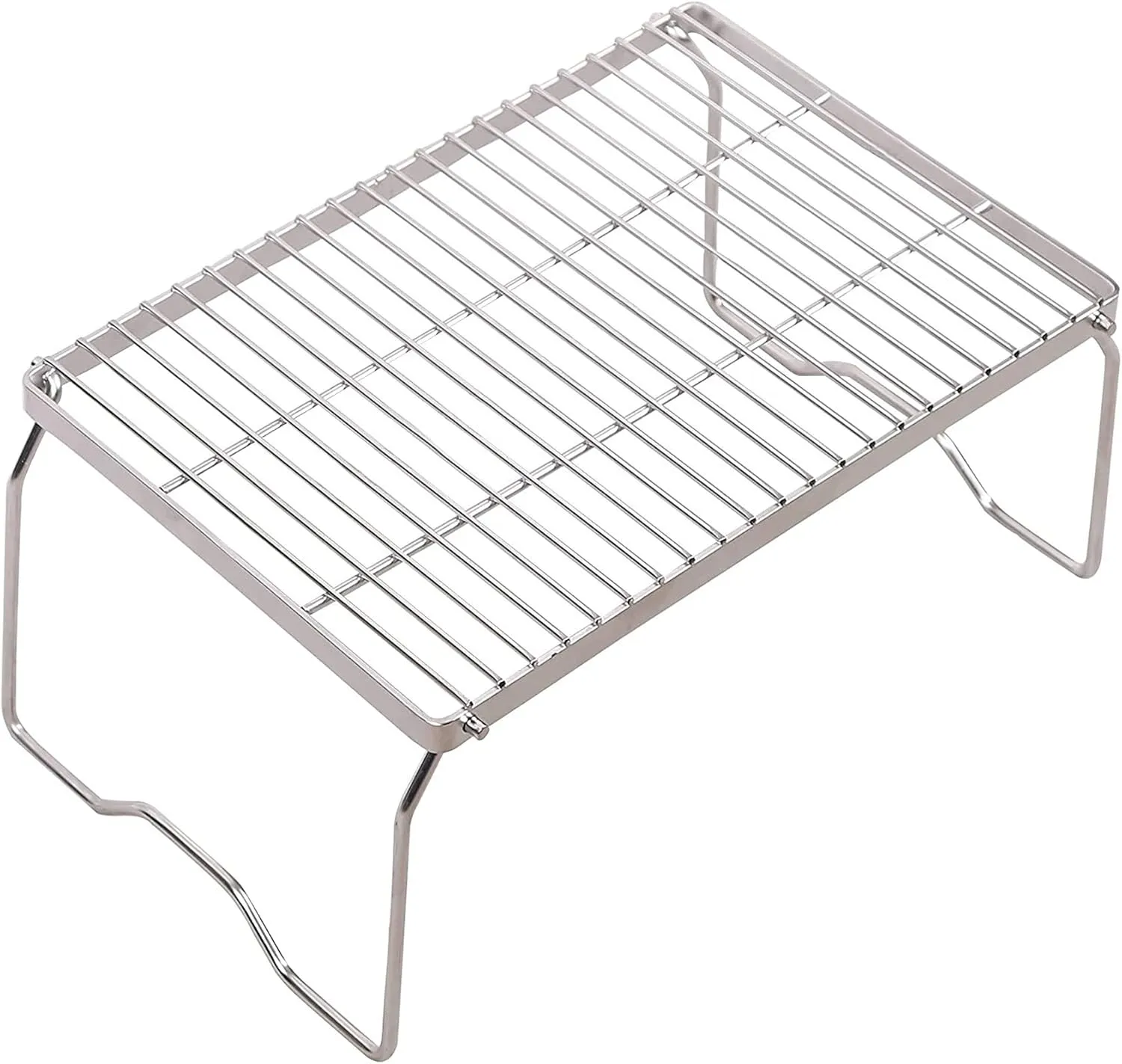 Folding Campfire Grill 304 Stainless Steel Grate, Heavy Duty Portable Camping Grill with Legs Carrying Bag (Color : Large)