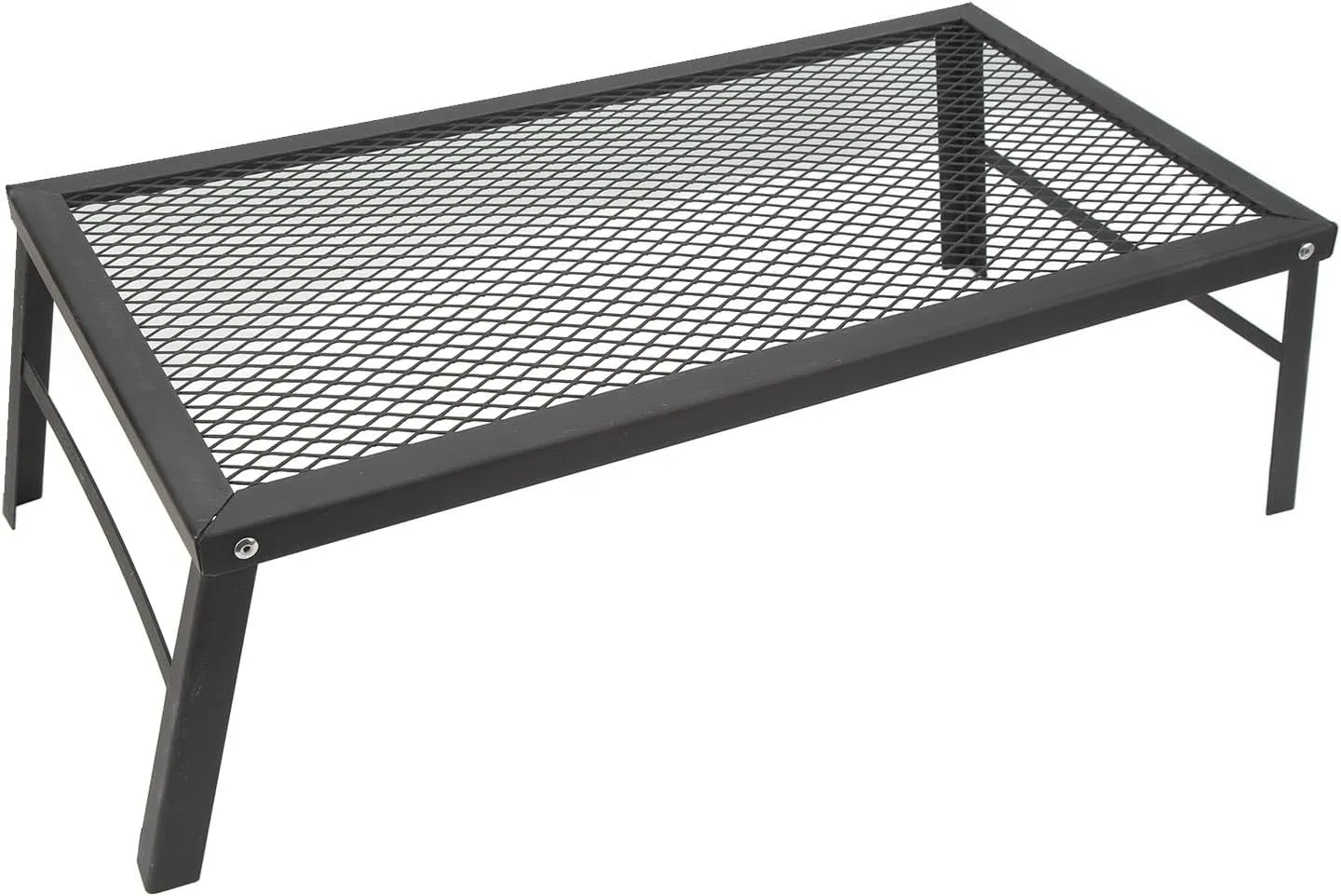 Folding Campfire Grill Heavy Duty Iron Portable Camp Fire Cooking Rack for Outdoor Barbecue