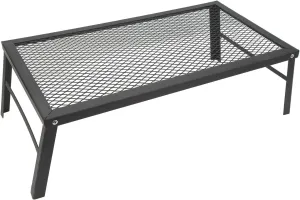Folding Campfire Grill Heavy Duty Iron Portable Camp Fire Cooking Rack for Outdoor Barbecue
