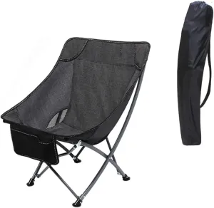 Folding Camping Portable Folding Chair with Mesh Side Pocket Backrest Stool Camping Backpacking Chair for Fishing Beach Travel Picnic Chairs Foldable(G)