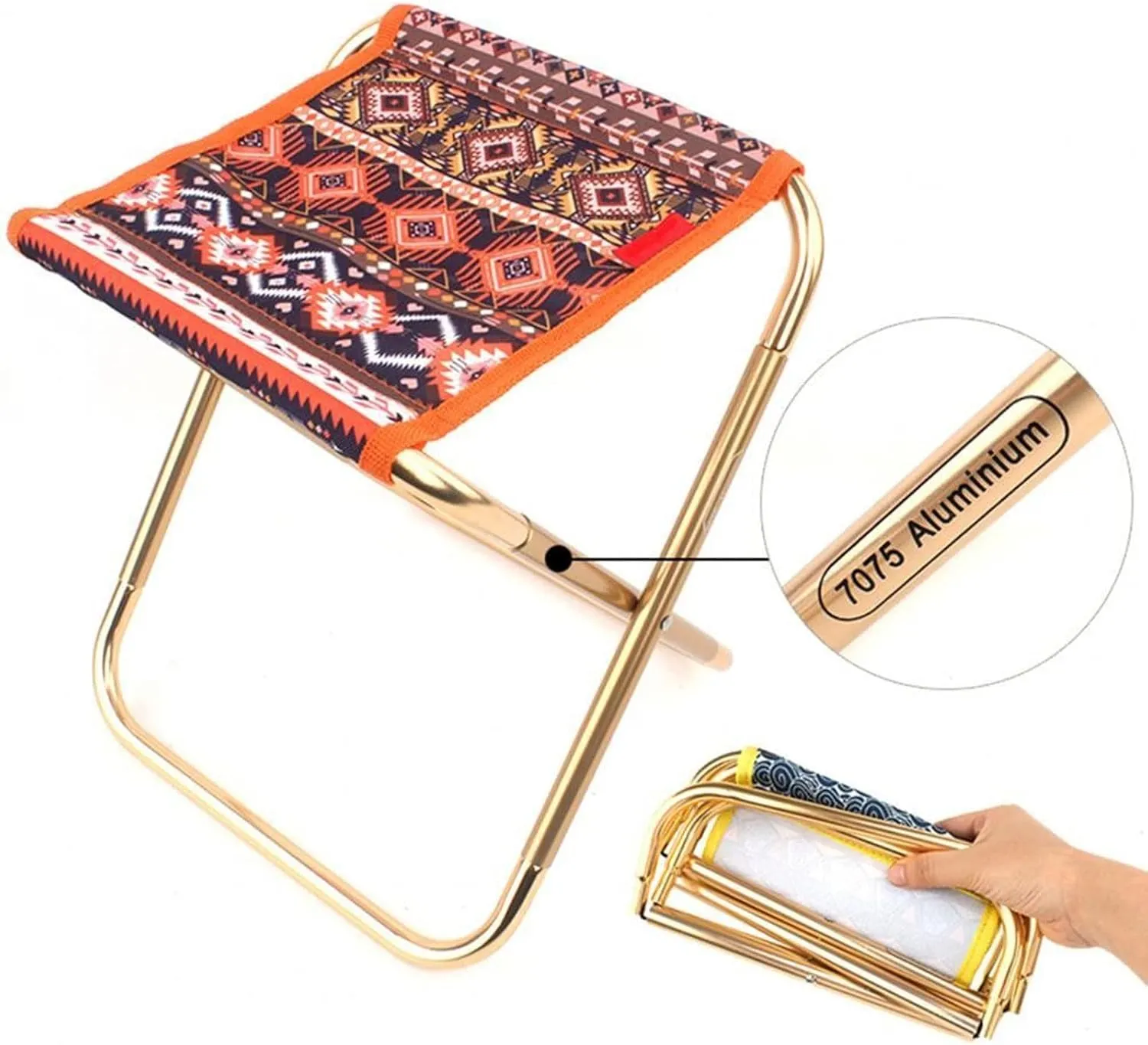 Folding Chairs Folding Fishing Chair Lightweight Picnic Camping Chair Aluminum Alloy Fishing Rest Stool for Beach Chair Outdoor Furniture