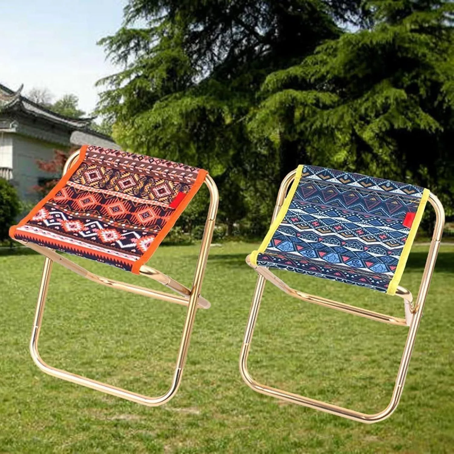 Folding Chairs Folding Fishing Chair Lightweight Picnic Camping Chair Aluminum Alloy Fishing Rest Stool for Beach Chair Outdoor Furniture