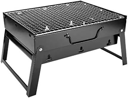 Folding Grill Portable Barbecue Charcoal Grills Wire Meshes Tools for Outdoor Camping Cooking Picnics Hiking Use