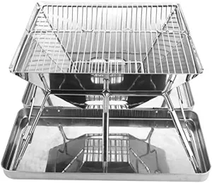 Folding Grill Portable Barbecue Grill Accessories for 3-4 People Outdoor Camping Picnic Picnic Tool
