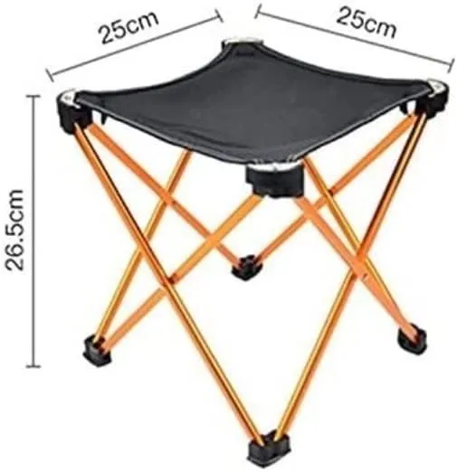 Folding Lawn Chair Aluminum Alloy Ultralight Fishing Chair Foldable Portable Durable Camping Chair for Hiking Travel Outdoor Tools Folding Chair(Orange)