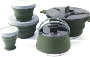 Folding Pot Set Portable Cooking Set Collapsible Cookware Set Outdoor Camping Cookware Set Compact