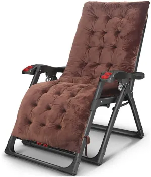 Folding Recliner,Outdoor Padded Seat Back Reclining Lounge Chair,40×20mm Flat Tube Camping Chair,4x4 Lounge Chairs for Outside,Ergonomic Sun Chair (