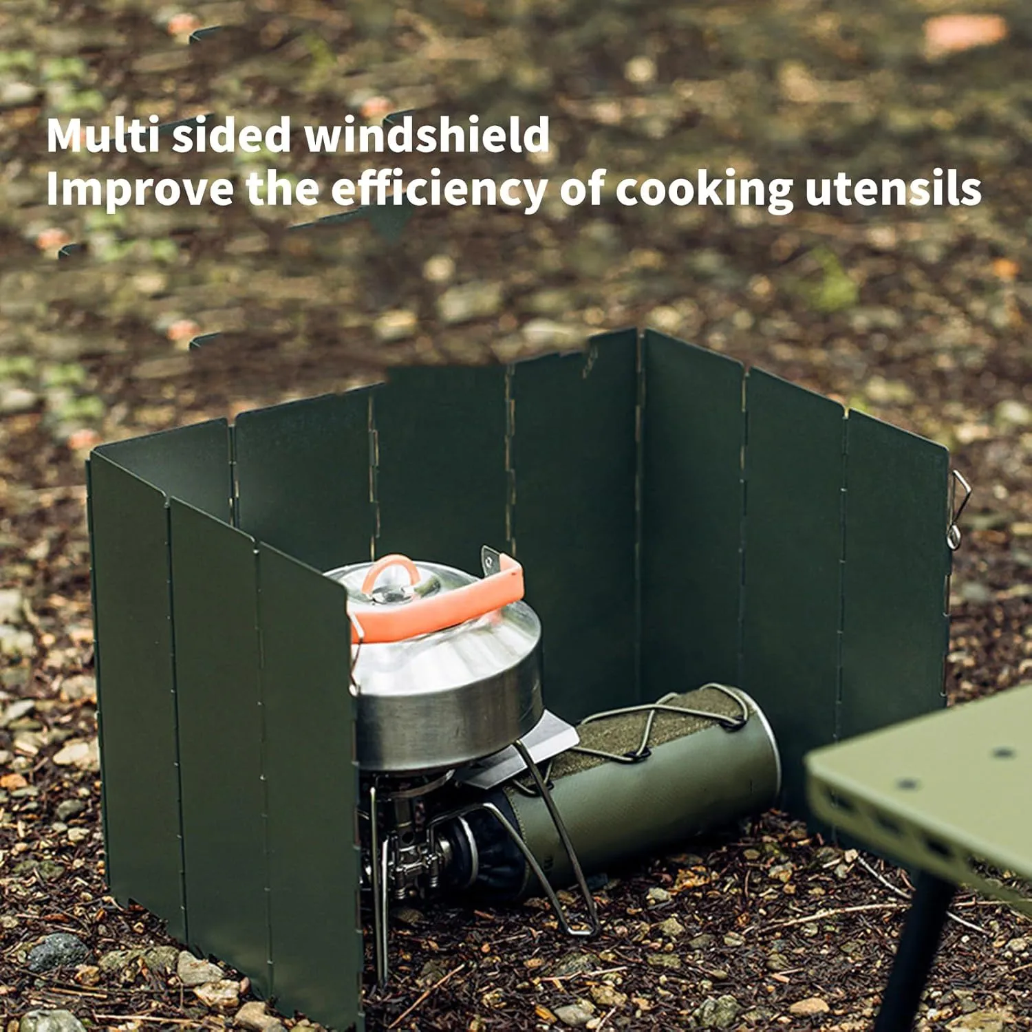 Folding Stove Winds Guards Aluminum Alloy Folding Plates Windscreen for Stove Windscreen for Camping with Storage Bag