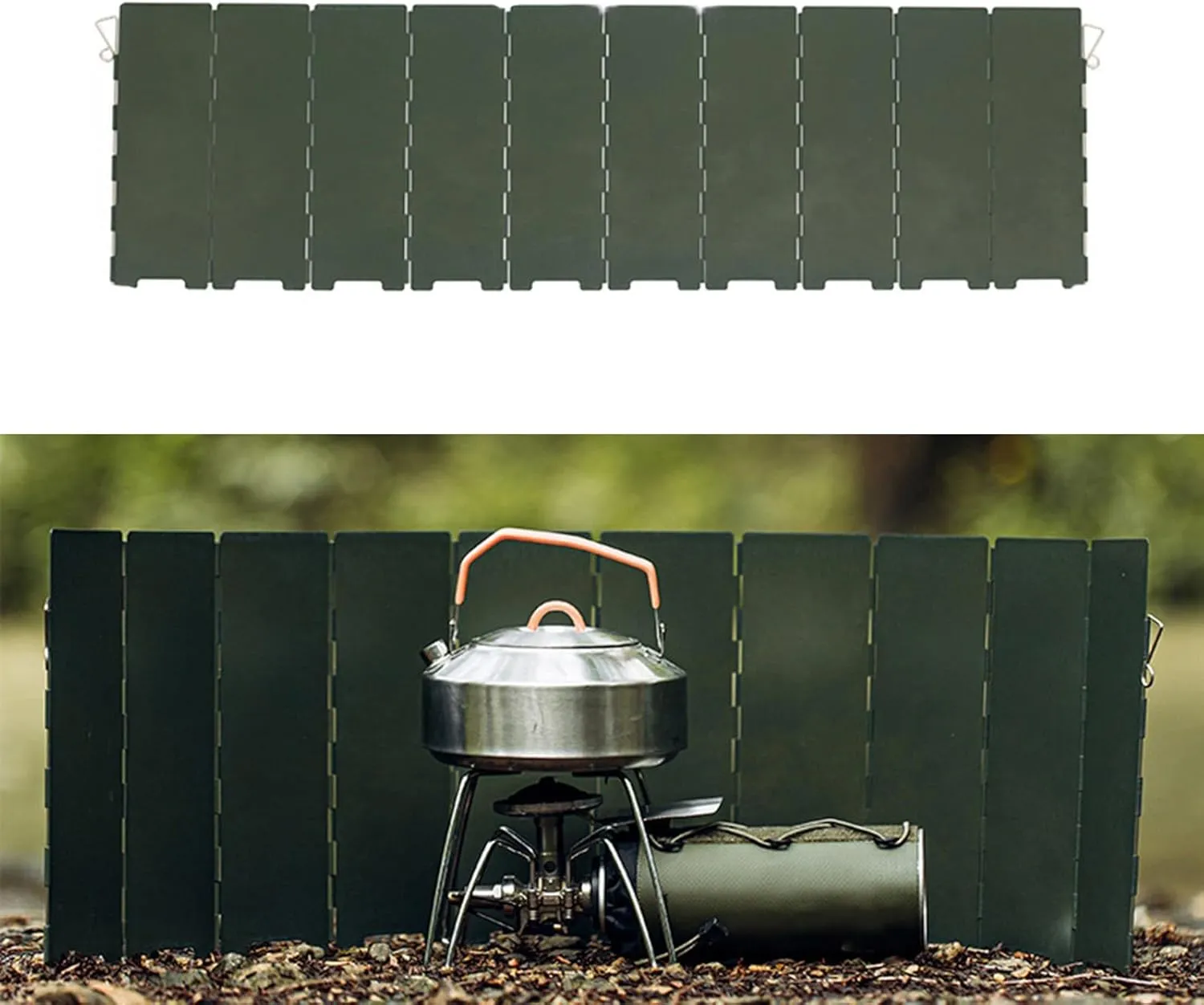 Folding Stove Winds Guards Aluminum Alloy Folding Plates Windscreen for Stove Windscreen for Camping with Storage Bag