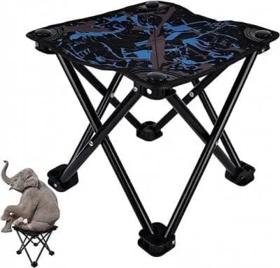 Folding Tripod Stool Outdoor Portable Stool, Lightweight Chair Heavy Duty Camping Fishing Hiking Picnic Garden BBQ Chair Mountaineering House-Using Recreation Easy to Carry
