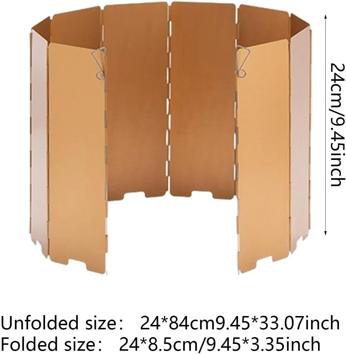 Folding Windshield for Camp Stove with Carrying Bag and 10 Plates for Outdoor Cooking
