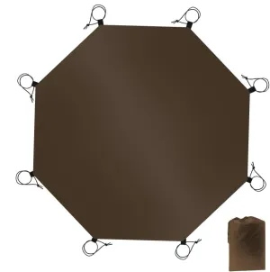 Footprint for Tipi Hot Tent, Ground Sheet Mat, Tent Floor, Waterproof Camping Tarp 6 Person Footprint, Eight-Sided Tent Groundsheet 5000mm Waterproof Ratings 13.45FT
