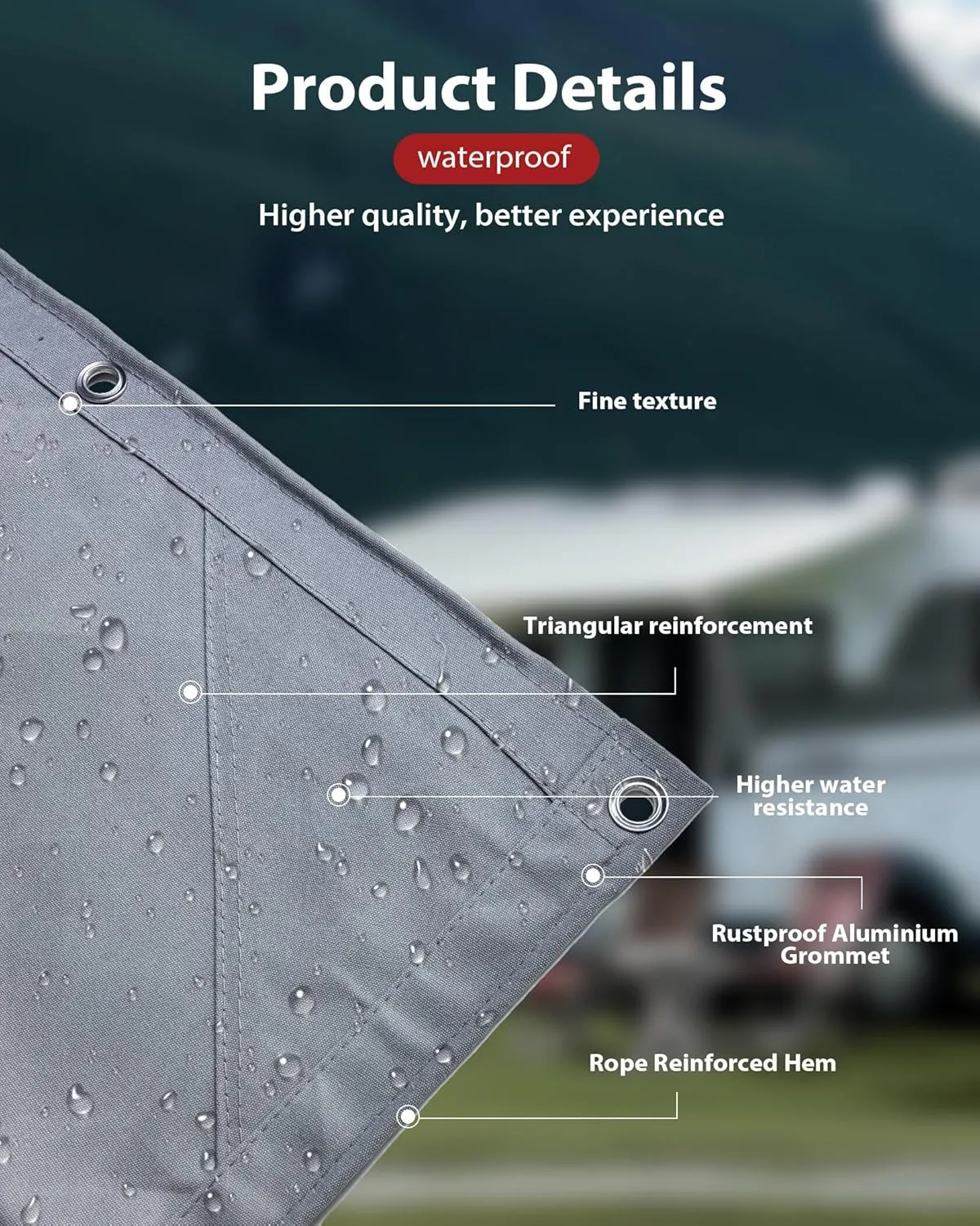 FoundGo Canvas Tarp 8x10ft Heavy Duty Waterproof Tarps with Grommets, UV Resistant, 22 Mil Tarpaulin,14 oz Durable Cloth Covers for Car, Roof, Boat, Camp, Canopy, Woodpile with Ropes-Grey