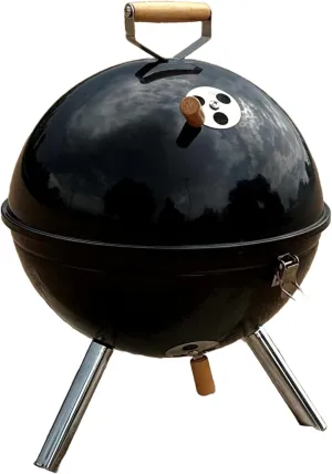 Freedom Stove 12 Inch Portable Outdoor Charcoal Grill - Lightweight - Latching Lid - Tailgating, Camping, Family Gatherings - Black