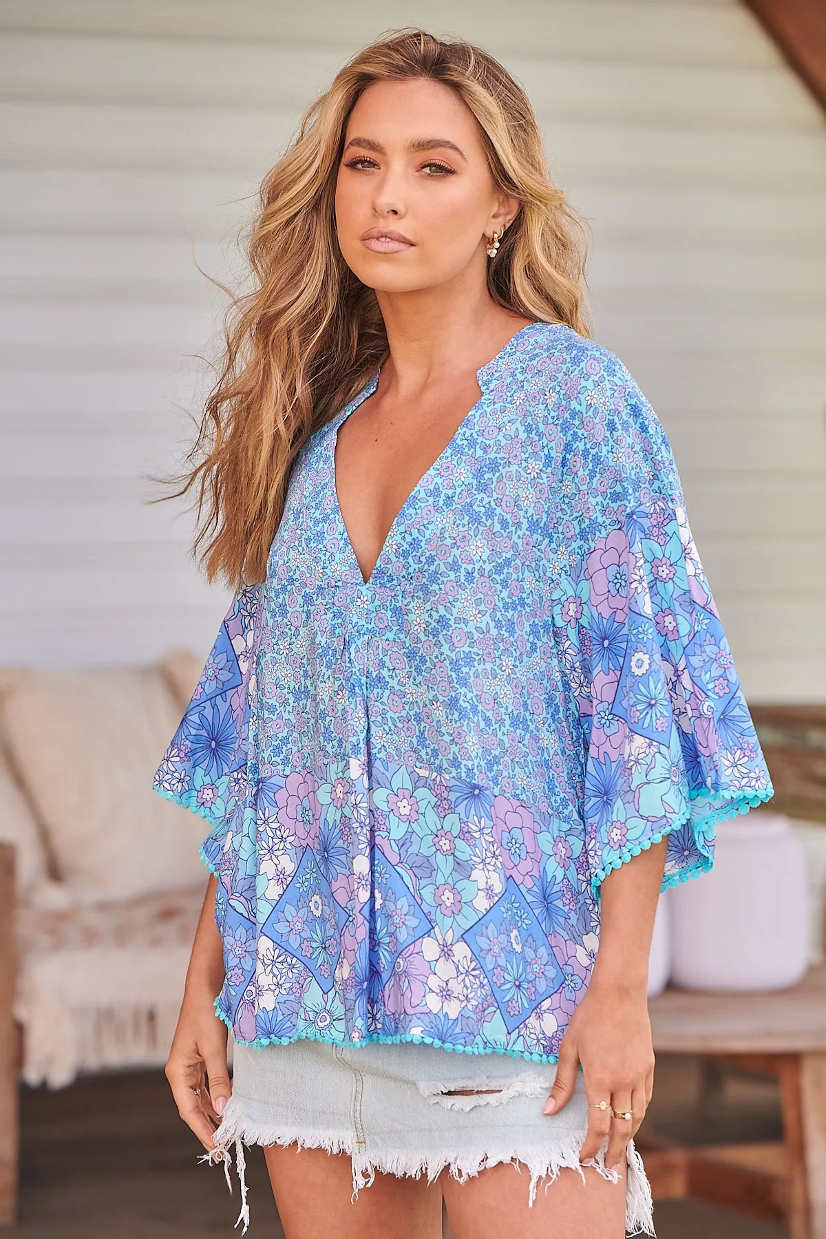 Gabriella Top - Pompeii Blue