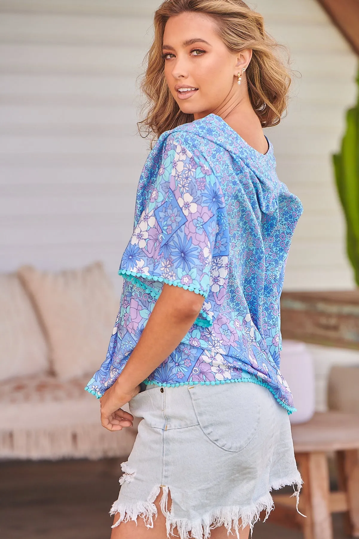 Gabriella Top - Pompeii Blue