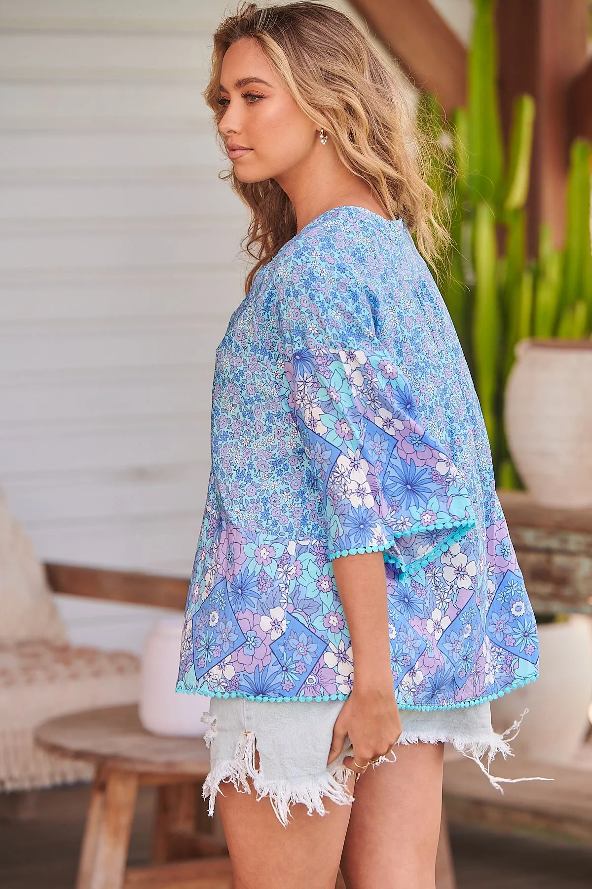Gabriella Top - Pompeii Blue