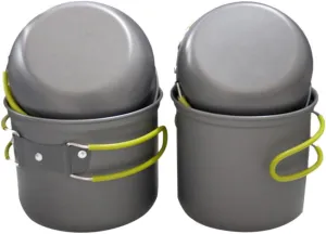 GANAZONO 1Set Handle Cookware for Outdoor Cooking Lightweight Camping Pot Utensil for Hiking BBQ Picnic Durable Non Stick Person Use