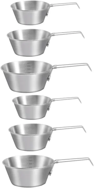 GANAZONO 2sets Stainless Steel Bowls for Camping Collapsible Bowl and Utensil Set 3pcs*2