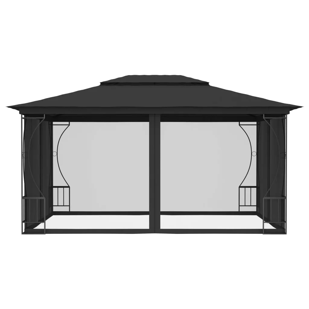 Gazebo Outdoor Canopy Tent Patio Pavilion Party Tent Sunshade with Nets