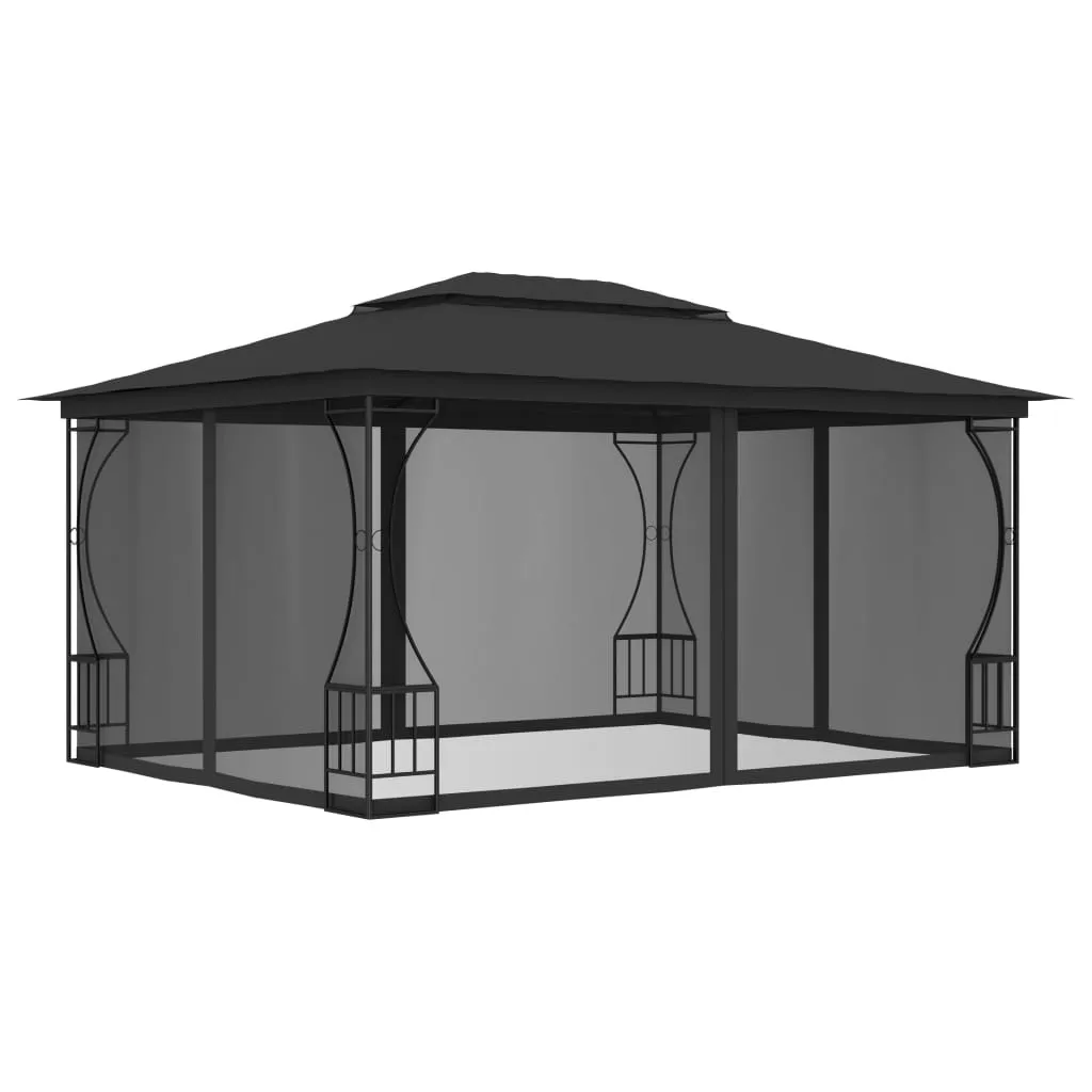 Gazebo Outdoor Canopy Tent Patio Pavilion Party Tent Sunshade with Nets