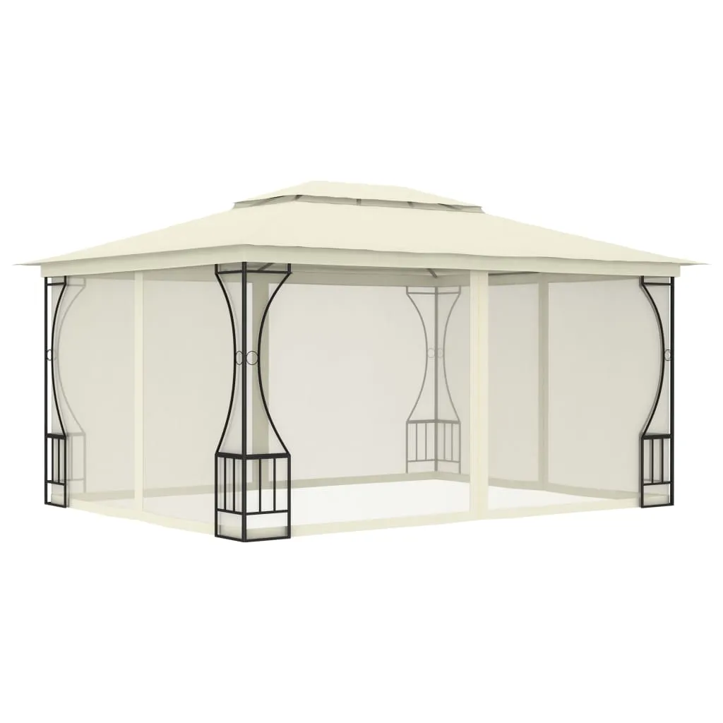 Gazebo Outdoor Canopy Tent Patio Pavilion Party Tent Sunshade with Nets