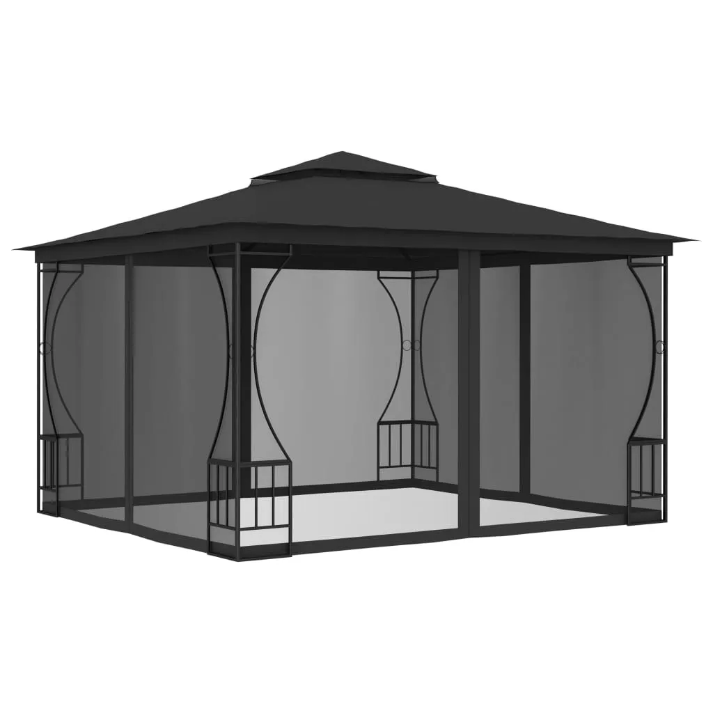 Gazebo Outdoor Canopy Tent Patio Pavilion Party Tent Sunshade with Nets