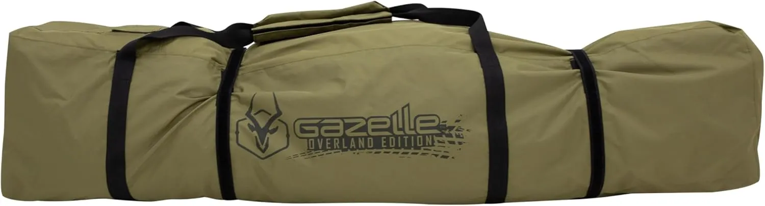 Gazelle Tents™ T3 Tandem Water-Resistant Duffle Bag, 600D Oversized Duffle Bag, Padded Straps, Sealed Seams, External Stake Pouch, Zipper Cover, Oak Moss, GA114