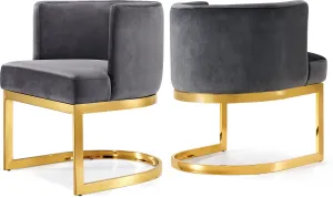 Gianna Grey Velvet Dining Chair