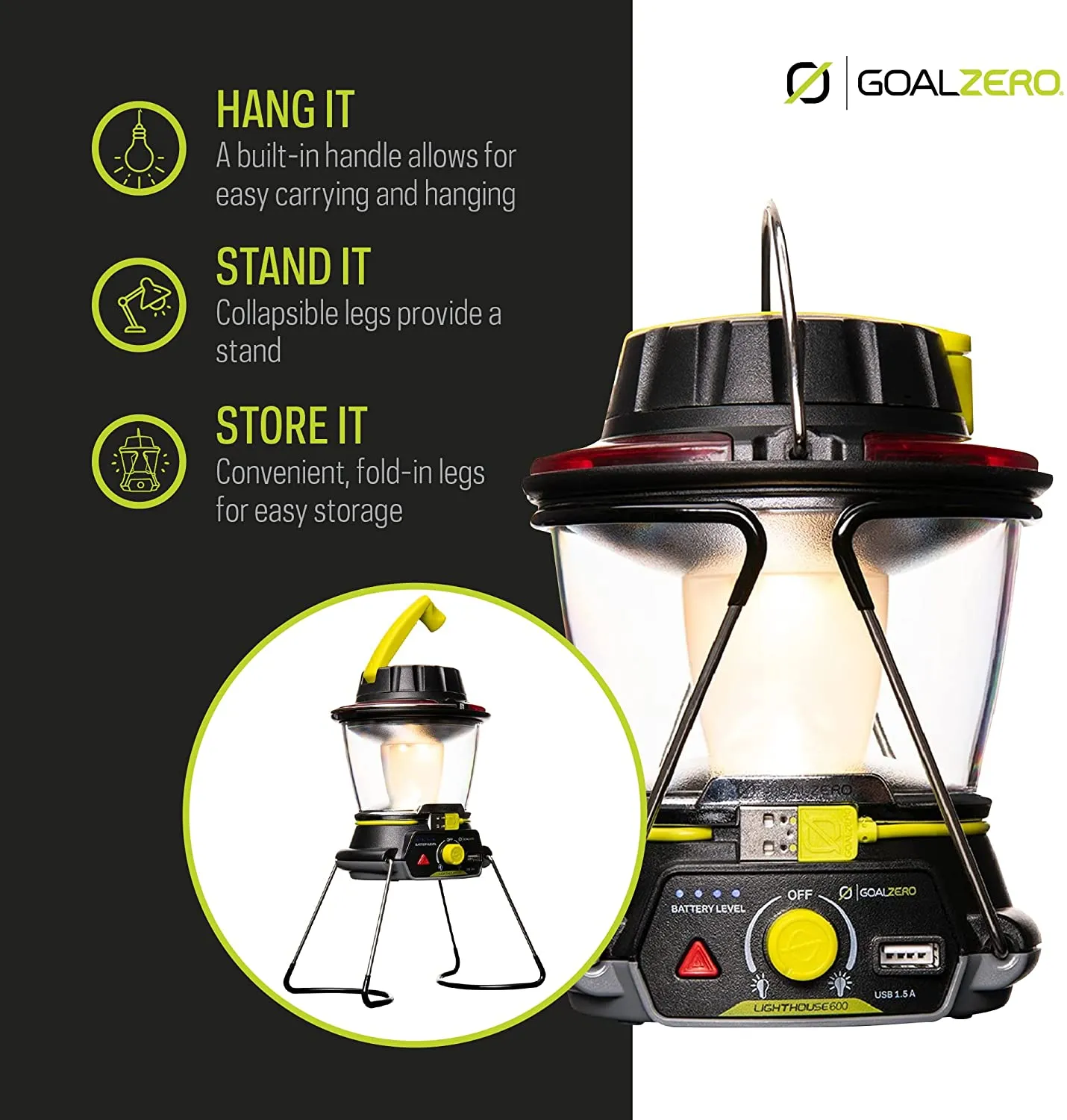 Goal Zero Lighthouse 600 Lantern & USB Power Hub