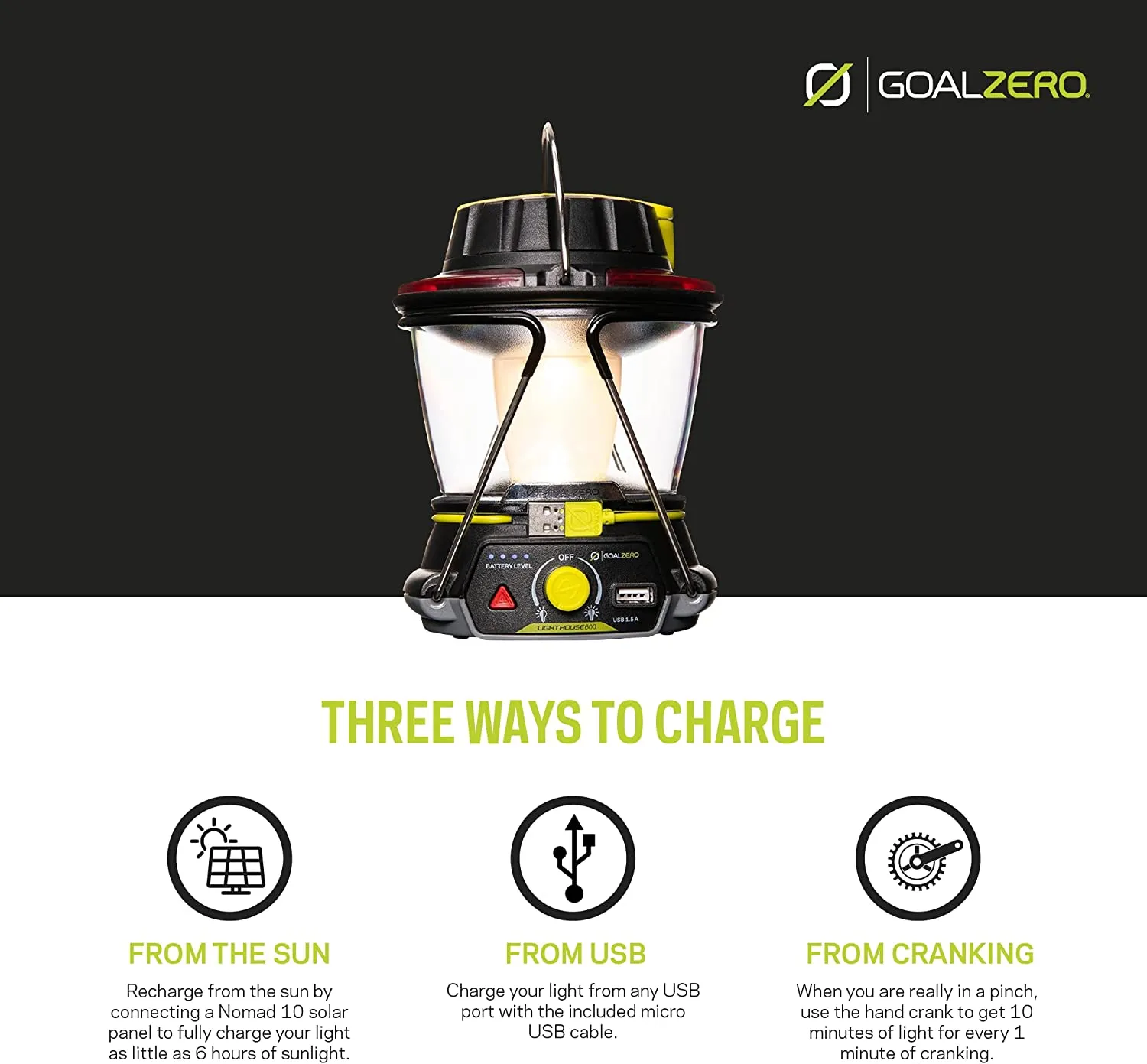Goal Zero Lighthouse 600 Lantern & USB Power Hub