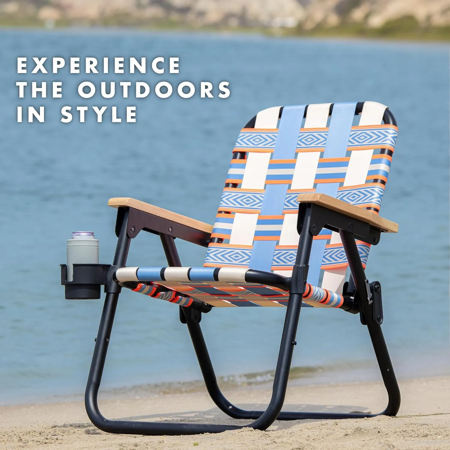 GoSports WOVN Beach Backpack Chair - 9 Styles Available - Premium Folding Camping Chair