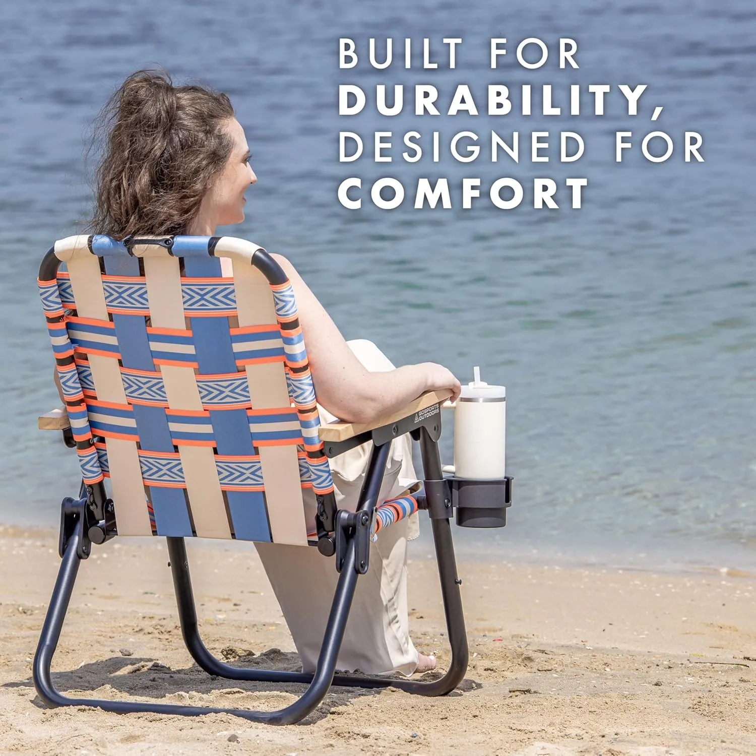 GoSports WOVN Beach Backpack Chair - 9 Styles Available - Premium Folding Camping Chair