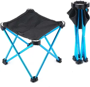 GRFIT Folding Chair Outdoor Ultralight Folding Stool Fishing Chair Portable Aluminum Alloy Oxford Cloth Camping Chair with Bag Portable Folding Chair (Color : Bigblue Mug)