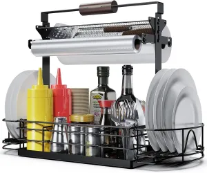 Grill Caddy, Upgraded BBQ Caddy for Outdoor Grill, Camping Essential, Camping Accessories, Outdoor Kitchen Grill BBQ Accessories for Camper, Tailgate Essentials, Gifts for Men