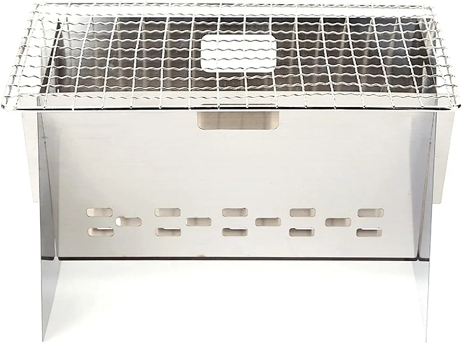 Grills 2pcs Portable open-air barbecue grill, card barbecue net, firewood stove for camping, backpack, picnic, party,
