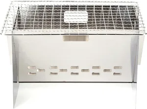 Grills 2pcs Portable open-air barbecue grill, card barbecue net, firewood stove for camping, backpack, picnic, party,