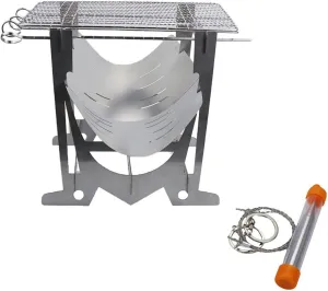 Grills Outdoor BBQ Grill Stove High-temperature Fire-resistant Camping Barbecue Bonfire Stove Fire Rack For Backpacking Picnic